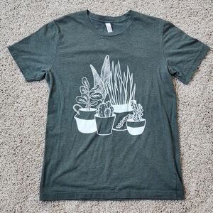 Houseplant Illustration Athletic Unisex Cotton Tee Forest Color Size M